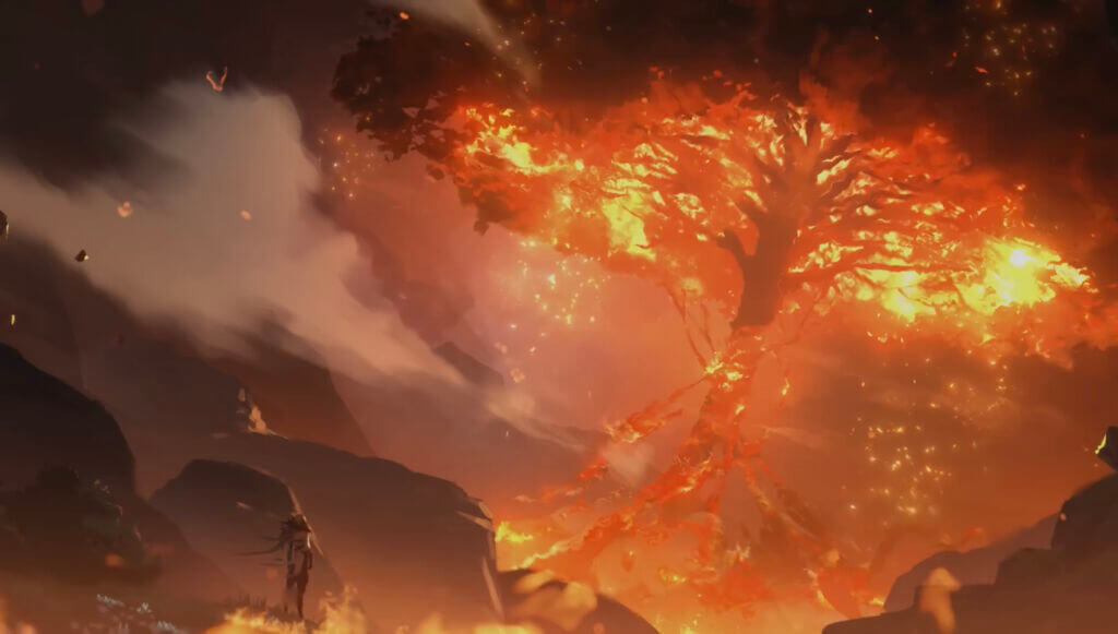 【原神】世界樹が燃えてるこの光景って結局何だったんだろうな